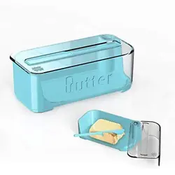 Butter Dish with Lid and ,Airtight Butter Container Covered Butter Dish for Countertop or Fridge,ABS Plastic Butter...