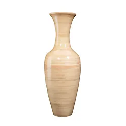 Handcrafted 28 In Tall Bamboo Vase Decorative Classic Floor Vase for Flowers.