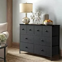 8 drawer dresser, foldable fabric drawer, sturdy drawer bottom, better load-bearing, not easy to deform. Static Load...