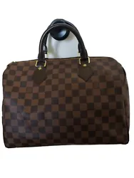Louis Vuitton Speedy 30 Ebene Damier Satchel Bag with Dust Bag. Bag in Very Good Condition except for minor scraping as...