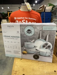 Introducing the Bklyn 12 Piece Ceramic Nonstick Cookware set, the perfect addition to your kitchen. Each piece in this...