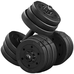This weight plate set features 2 pairs of spinlock collars and non-slip grip to provide you a safe and secure exercise...