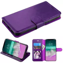 Leather Flip Wallet Phone Holder Protective Case Cover PURPLE For Samsung S22 5G Leather Flip Wallet Phone Holder...
