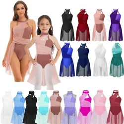 Set Include : 1Pc Dance Leotard Dress. Dance leotard dress is made of polyester and chiffon material, hand wash. US...