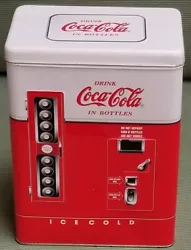 COCA-COLA Beverage Coke Bottle Vending Machine Vintage 1997 Collectible Tin Box. Condition is Used. Shipped with USPS...