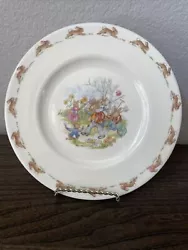 Royal Doulton Bunnykins Bone China Plate 1936 Edition Garden Scene Replacement.The plate is in good vintage...