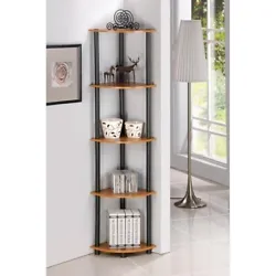 Turn any forgotten corner into a contemporary display area with the help of the Furinno Turn-N-Tube 5 Tier Corner...