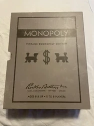 Monopoly Vintage Bookshelf Edition Deluxe Collectible Linen Book Board Game New.