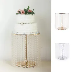 Show off your sweets and desserts in style with these charming cake stands with crystal pendants! Perfect for all...