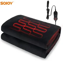 About Sojoy. Warm & Cozy - Electric Car Heated Blanket is made of soft fleece. Spot Wash - This auto electric heated...