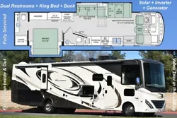 This is a Mid-Size Bath & 1/2 Floor-plan Class A Motorhome with Dual Restrooms+King Master Bedroom Suite+Theater...