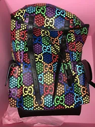 Gucci Psychedelic Black GG Medium Supreme Italy Travel Backpack 1 BRAND NEW WITH ORIGINAL BOX