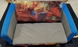 Marvel - Spiderman flip-open kids sofa.Sofa: 30”W x 16.5”D x 15”H | Lounger Flipped Open: 30