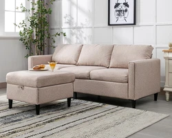 🍂【Comfortable Cushions】Our sofa set for living room is equipped with elastic pocket coils for a more comfortable...