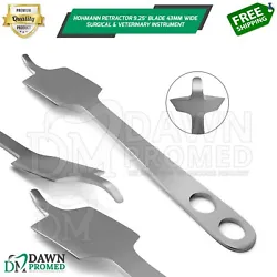 ★ HOHMANN BONE LEVER RETRACTOR Mini-Hohmann have a features is Curved flat blade, Flares Leaf shaped tip, Bent slim...