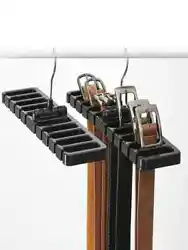 The 2 Pcs Tie Rack Hanger Belt Holder Hook Closet Organizer Storage Rotating in Black is a convenient and efficient...