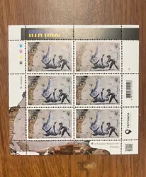 Highly collectible and historic official Banksy stamp, released at the first year anniversary of the war.