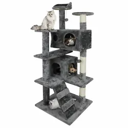 【Two Interactive Balls】 - The cat condo hangs two fur balls which will add extra fun for cats, and it is strong...