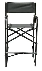 Features: ---Commercial-grade chair with black aluminum frame ---Chair Dimensions: 24” x 21” x 49” ---Seat...