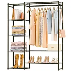 【Adjustable Wide Feet Base】: Neprock free standing closet is equipped with 6 adjustable wide feet bases to improve...