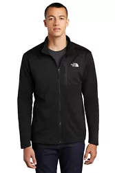 This jacket features a stretch, peached-face fleece with a brushed interior for comfort, organic hand feel, Vislon®...