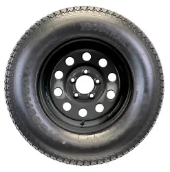 Pre-Mounted Trailer Tire & Wheel; Trailer Tire & Rim Bias Ply 205/75D15 Load C 5 Lug On 4.5