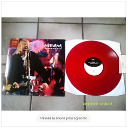 lp.nirvana,live at the pier 48,seattle-december 13,1993.colour red rouge vinyl .. album vinyle mind comme neuf ....