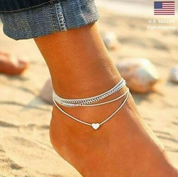Love heart anklet is made of alloy and wax rope,it will not fade and break. No responsibility for any custom duty. We...