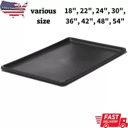 Material Polypropylene plastic mixture. The raised edges keep spills contained. Alternate Pan Uses. Multi-Use Utility...