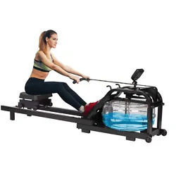 The bottom of the rowing machine is equipped with two rollers, and the rowing machine can be moved easily by just...