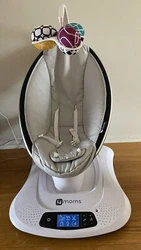Very lightly Used 4moms mamaRoo 4 Multi-Motion Baby Swing + Safety Strap Fastener, Bluetooth Baby Swing with 5 Unique...