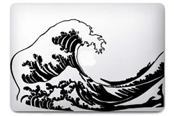 Magnifique stickers pour MacBook Apple Vague Hokusa disponible ennoir oublanc. Cet autocollant pour MacBook est...