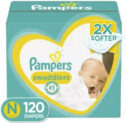 Pampers Swaddlers Disposable Baby Diapers. Diapers Newborn/Size 0 (< 10 lb), 120 Count.