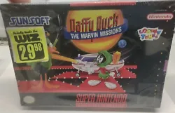 Super Nintendo NES Daffy Duck The Marvin Missions Looney Tunes Video Game.. new sealed originally from The Wiz which...