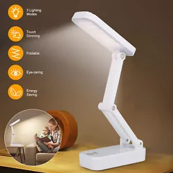 ❤️3 Lighting Modes, Stepless Dimming : This small desk lamp with 3 color temperatures is available (white light,...
