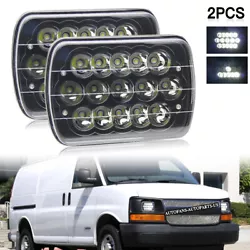 Package Including: 2PCS 7X6 LED Headlights 2PCS H4 9003 HB2 adapter harness Specification: Power:120W/PC,240W/SET...