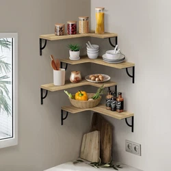 Feature: 【Perfect space saver】Perfect for use as a corner display part of a room, the modern and minimalist wall...