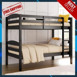 The Leighton is equipped with two full-length guardrails on the top bunk and a secure, easy-to-climb 4-step ladder...