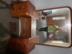 1940s desk. Some dings and dents due to being used draws work as they should 