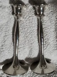 X2 Silver candle holders. Pls see pictures for better description