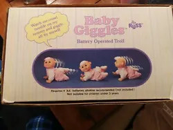 Troll Doll RUSS Baby Giggles Battery Operated Troll Never removed from Box! NEW. Condition is 