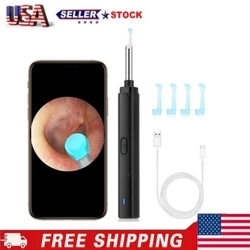 4.5mm Smart Wireless Visual Otoscope Visual Luminous Ear Pick Ear Cleaning Tool Luminous HD Endoscopy Ear Picking Spoon...
