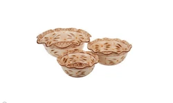 Complete your perfectly set table with these three lovely serving bowls. The scalloped bowls are not just beautiful,...