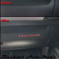 This Toyota Tacoma Dashboard Accent Letter Insert kit is the way to go. Designed specifically for the ALL New...