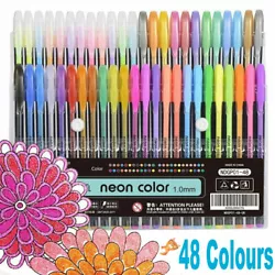 Best way to add a pop of color to your artistic creations. COLORED GEL PEN WITH 40% MORE INK: colored pens have thicker...
