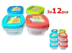 Organize your kitchen and keep food fresh with this fantastic bundle of 12 three-piece plastic food containers with...
