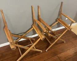 VINTAGE TELESCOPE FOLDING FURNITURE CO DIRECTORS LOT OF 2 CHAIRS SEATSYou will receive both chairs shown in the photos....
