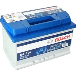 Batterie Bosch Start & Stop S4E07 65Ah 650A BOSCH. Largeur: 175.