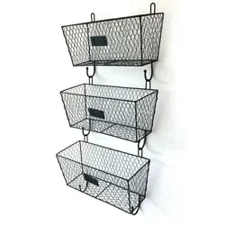 With a black wire finish, these shelves are great for use in the bathroom / kitchen / bedroom or just about anywhere!...