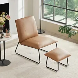 Multi-purpose Chair with Ottoman:- lounge chair can be used as vanity chair, dressing chair, accent chair, side chair,...